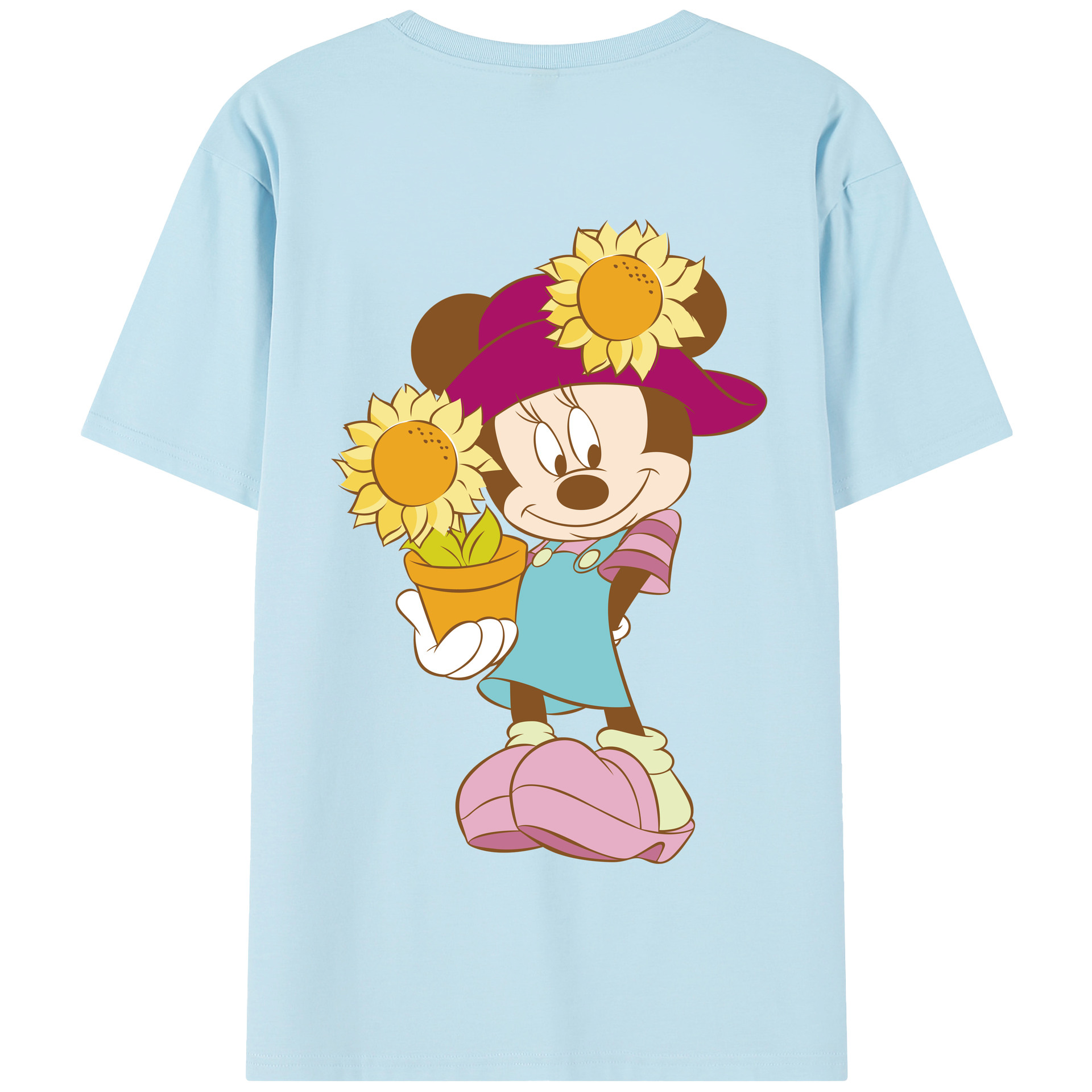 （画像用） ミッキーマウス Mickey Mouse 綿100％半袖Tシャツ（背面プリント）